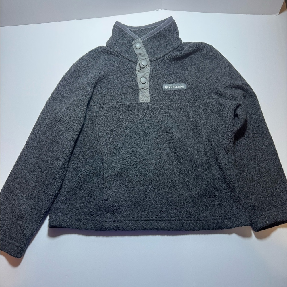 Columbia Kids Benton Springs Fleece Snap Pullover Dark Gray XS 6/7